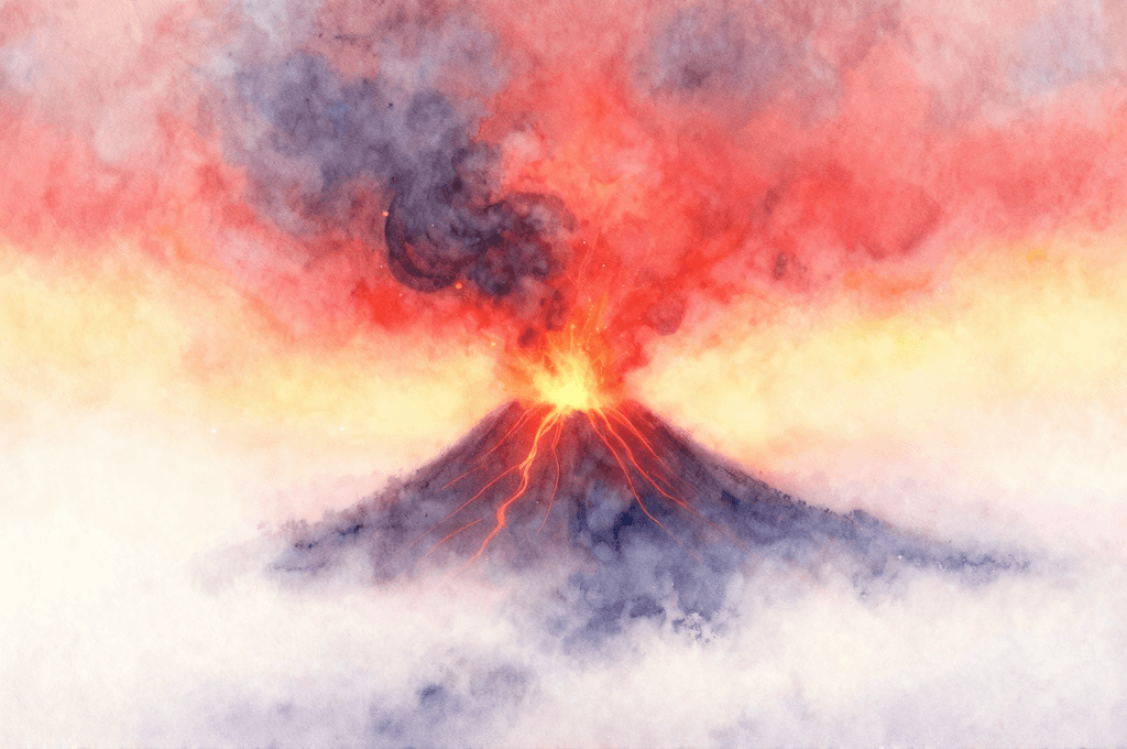 火山が噴火する夢の意味——内側から爆発する感情エネルギーの心理学的解読