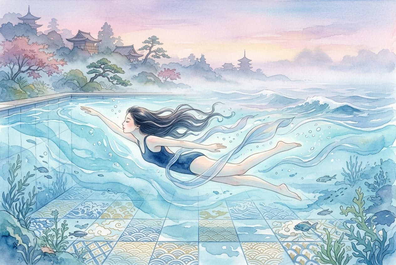 泳ぐ夢の暗示——プールと海で意味はこんなに違う