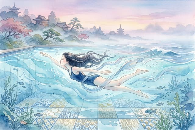 泳ぐ夢の暗示——プールと海で意味はこんなに違う