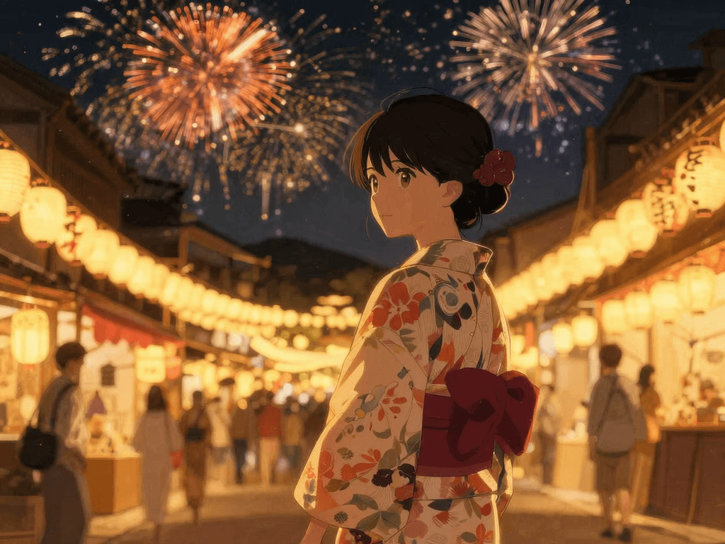 夏祭り・縁日の夢の意味——金魚すくい、花火、浴衣が映す季節の心象