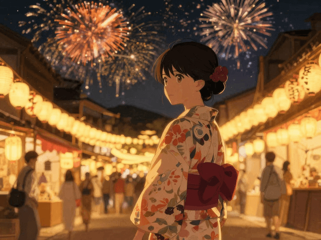 夏祭り・縁日の夢の意味——金魚すくい、花火、浴衣が映す季節の心象