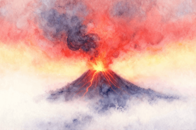 火山が噴火する夢の意味——内側から爆発する感情エネルギーの心理学的解読