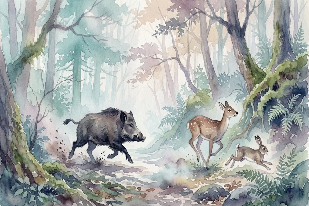 動物に追いかけられる夢のイメージ