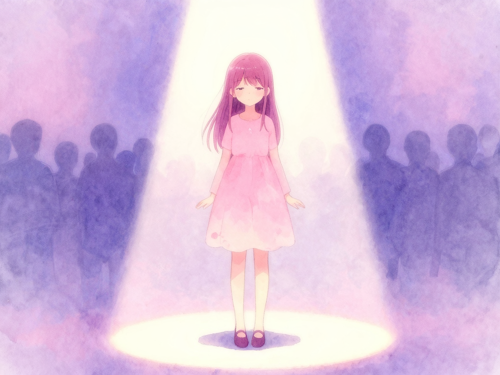 恥ずかしさと人前の夢のイメージ