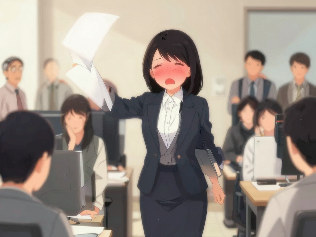 人前で恥ずかしい場面のイメージ