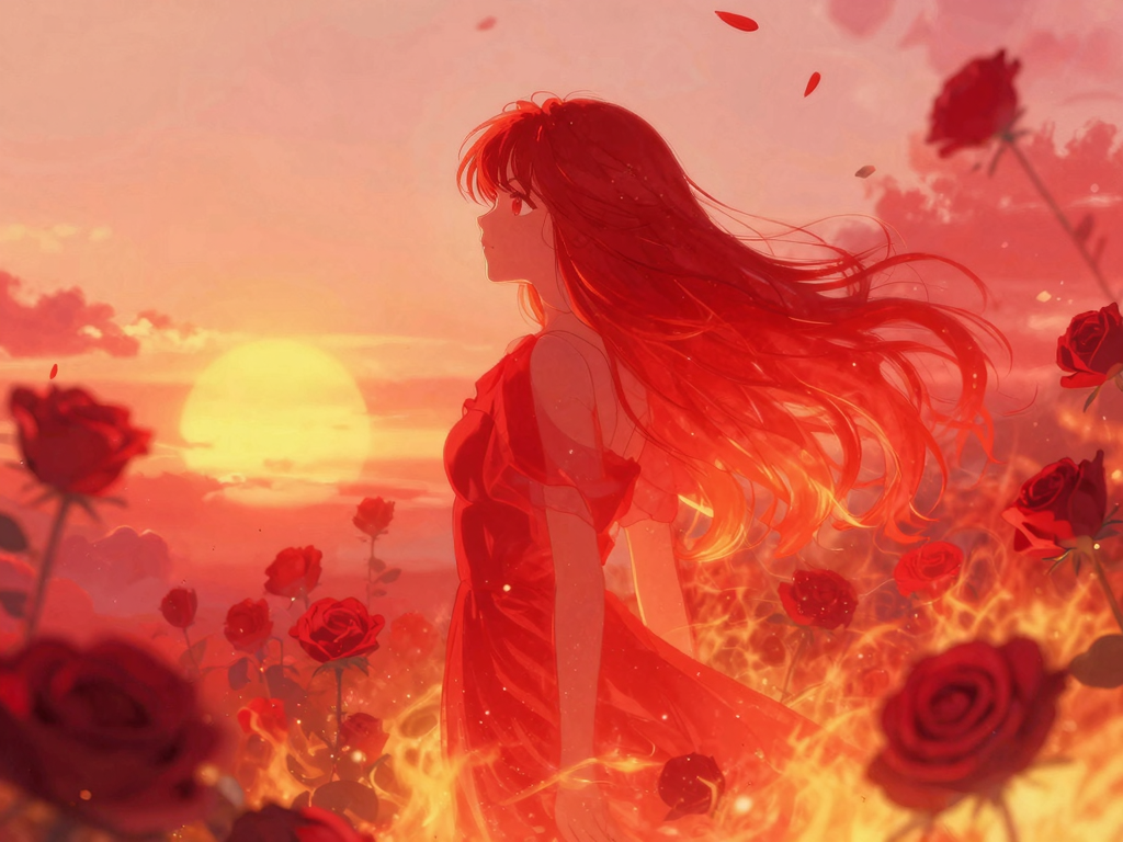 赤い色の夢のイメージ