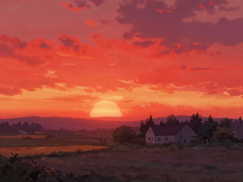 夕焼けと転換のイメージ