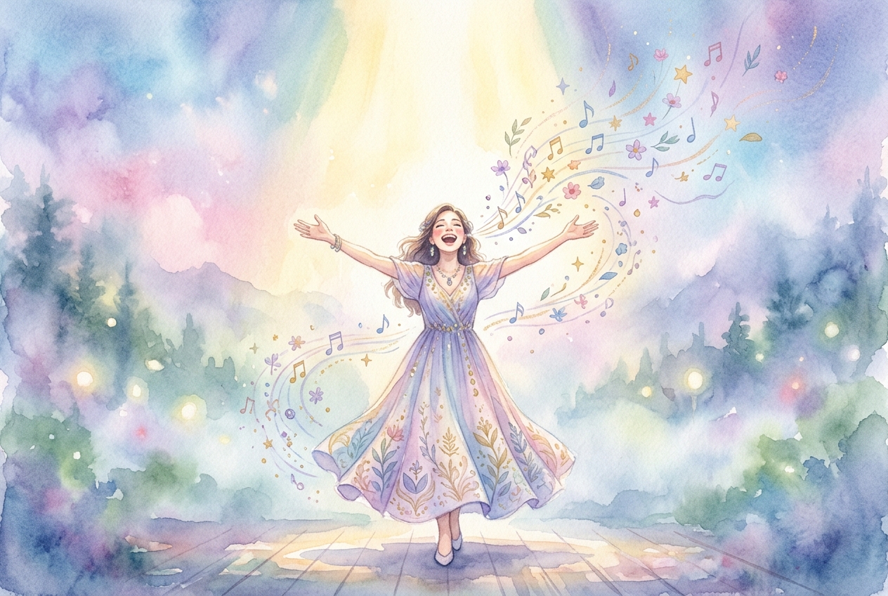 大勢の前で歌う夢