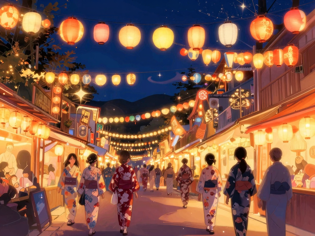 夏祭りと縁日の夢のイメージ